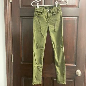 SP black label olive green skinny jeans sz 26